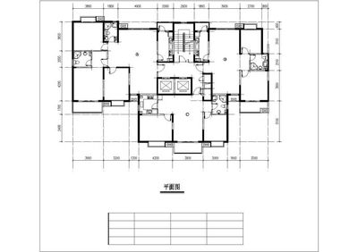 某一梯三户建筑平面CAD设计图纸